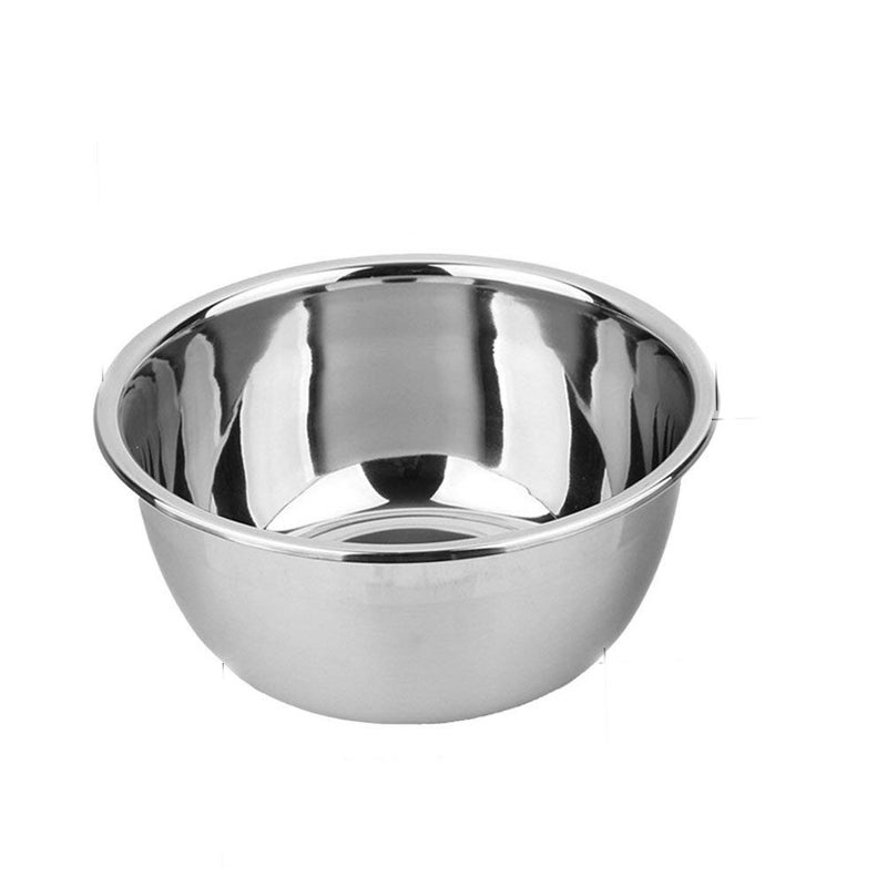 meleg otthon Stainless Steel Bowl,3QT Salad Bowl,Metal Bowls,Stainless Steel Basin,Heavy Duty Deeper Edge Mirror Finish Dishwasher Safe bowl (M)â€¦ - Image 1